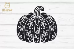 Floral Pumpkin svg, Thanksgiving Floral Decor Product Image 3