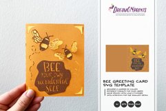 Bee Card SVG Template | Bee Yourself SVG Card Product Image 1