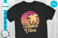 Summer Vibes Sunset Svg, Sunrise Svg, Sunset Vintage Svg Product Image 4