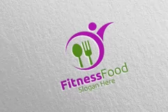 Fitness Food Logo for Restaurant or Cafe 58 Product Image 2