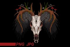 png deer skull animal skull sublimation a mystical animal Product Image 1