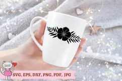 Hibiscus Silhouette Florals Svg, hand drawn Hibiscus Product Image 4