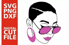 Woman with glasses svg, Melanin poppin, Black woman vector Product Image 2