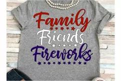 July SVG DXF JPEG Silhouette Cameo Cricut Family fireworks Product Image 1