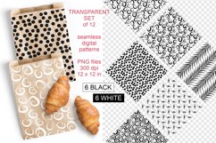 Black Hand Drawn Patterned Seamless Transparent PNG Set 2 Product Image 3