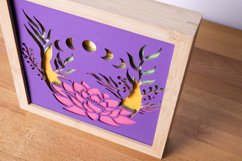 3D Crescent Moon SVG | Lotus SVG 3D Layered Design Product Image 2