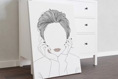 Minimalist Printable Wall Art,Charming woman face Product Image 3