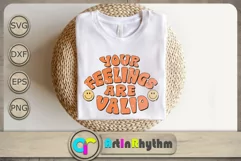 Your feelings are valid Svg, Retro Groovy Svg, Mental Health Product Image 3