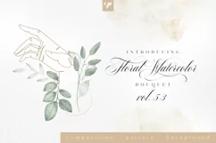 Floral Watercolor Bouquet Vol53 Product Image 1