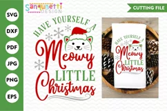 Have yourself a meowy little Christmas svg, Cat cut file Product Image 1