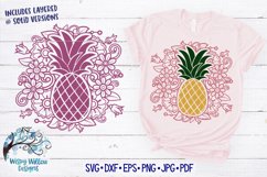 Pineapple Mandala SVG | Summer Shirt with Flowers Cut File Product Image 1