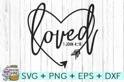 Loved Arrow Heart SVG DXF PNG EPS Cutting Files Product Image 2