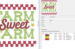 Farm Sweet Farm Machine Embroidery Design in 2 sizes Product Image 2