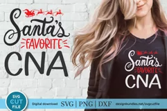 Christmas CNA svg -Santa's favorite CNA christmas svg file Product Image 1
