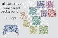 Doodle leaves Digital papers set, Seamless pattern pack Product Image 2