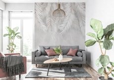 Wall mockup - Wallpaper mockup - Living room scene Product Image 6