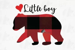Bear family clipart. Plaid mama bear and family match shirt Product Image 13
