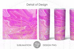 Pink glitter, tumbler sublimation, 20 oz tumbler Product Image 6