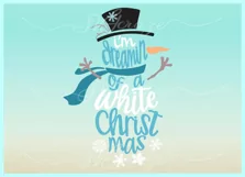 Dreaming of A White Christmas Snowman SVG DXF EPS PNG files Product Image 2