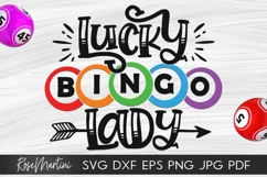 Lucky Bingo Lady SVG Bingo SVG Bingo lover Product Image 1