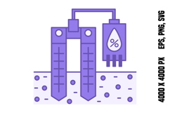 Purple Soil Moisture Sensor Icon Product Image 1