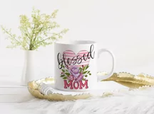 Blessed Mom Sublimation | Mother's Day Crafts | Mother Quote Product Image 3