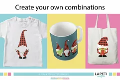 Buffalo plaid gnome png, christmas sublimation designs Product Image 3