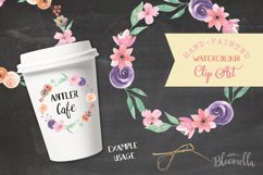 Watercolor Floral Garlands Flower Wreath Clipart Set Product Image 5