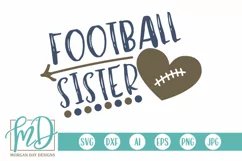Football Sister SVG DXF PNG Cut File Product Image 1
