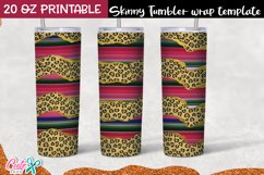 Serape and heart leopard 20 oz Skinny Tumbler wrap Product Image 1