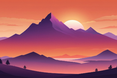 Minimalist sunset landscape Product Image 2