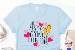 All you need is love and flip flops - Love & Valentine SVG Product Image 3