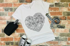 Heart SVG | Zentangle Heart SVG | Flower SVG | Love SVG Product Image 4