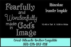 Fearfully and Wonderfully Made Faith Rhinestone SVG Template Product Image 1