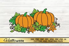 Pumpkin SVG PNG EPS DXF Files Thanksgiving SVG Halloween SVG Product Image 1
