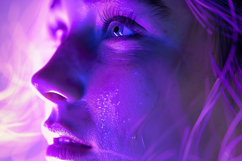 Girl Purple Face Background Wallpaper Product Image 1