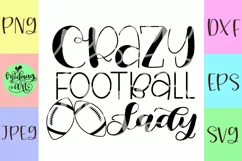Crazy football lady svg, football svg, fall svg Product Image 2
