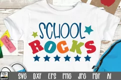 School Rocks SVG Cut File - School SVG DXF EPS PNG JPG PDF Product Image 1