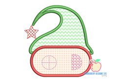 House in warm knitted hat Applique Design Product Image 3