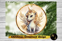 Christmas Ornament,Watercolour Unicorn Christmas Ornament Product Image 1