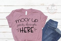 Mock up Bella Canvas 3001 Heather Mauve Unisex Mockup Product Image 1