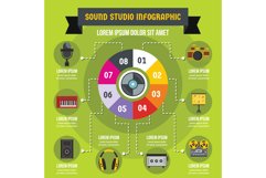 Sound studio infographic concept, flat style Product Image 1