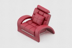 Isometric Arm Chair 3D isolated render Product Image 1