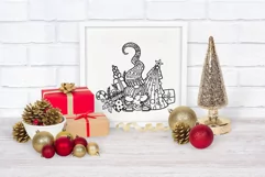 Gnome SVG | Christmas Gnome with Gifts and Christmas Tree Product Image 2