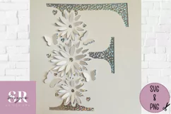 Pop up letter F | Paper cutting | 3d letter F SVG Product Image 2