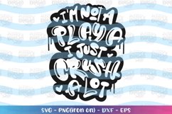 Valentine's Day svg I'm not a playa I just crush a lot Product Image 2