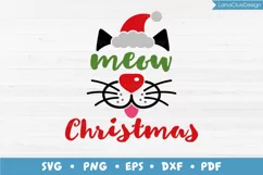 Meow Christmas - Cat Lover Christmas SVG PNG DXF EPS PDF Product Image 1