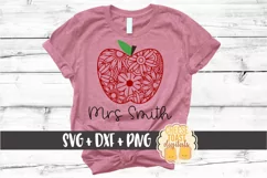 Floral School Zen Doodle Set - Teacher SVG PNG DXF Cut Files Product Image 2