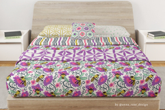 Midnight Hive - Seamless Honeybee Floral Patterns Collection Product Image 8