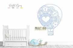 Hot air balloon paper cut design SVG / DXF / EPS / PNG files Product Image 4